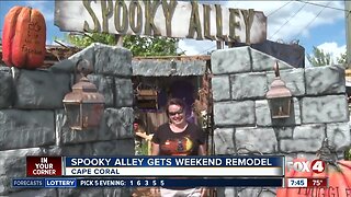 Spooky Alley gets weekend remodel, thanks to volunteers