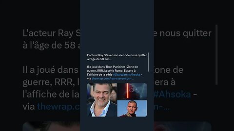 L'acteur Ray Stevenson vient de nous quitter à l'âge de 58 ans ...