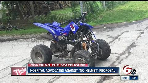 Hospital advocates urge lawmakers not to pass ATV 'no helmet' proposal