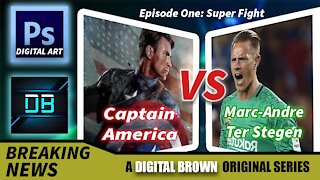 SUPER FIGHT: Ep 1 - Captain America (Superhero) Vs Ter Stegen (Superstar)