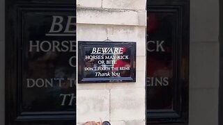 The new sign Don't touch the reins #horseguardsparade