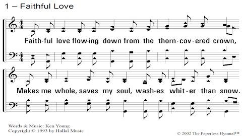 SPIRITUAL SONG - Faithful Love (with sheet music) gospel singing by choral group