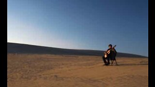 'Rey's Theme' from Star Wars played in the desert