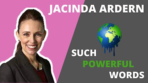 Jacinda Ardern talks about climate at UN congress