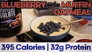 Blueberry Muffin PROTEIN OATMEAL Recipe – High Protein Low Calorie Breakfast