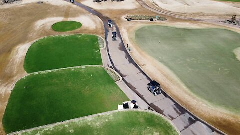 Mavic Mini Golf Course footage in Texas
