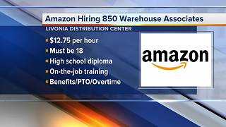 Amazon is hiring 850 Warehouse Associates in metro Detroit