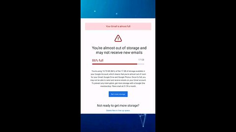 Gmail Storage Error Fix