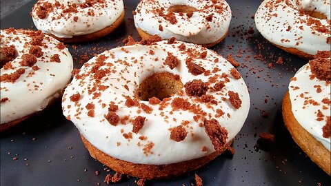 The best low calorie protein donuts, with oat flour! Simple and tasty!