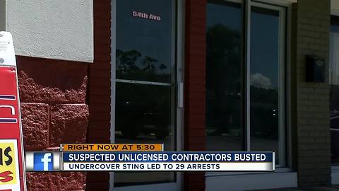 Pinellas Sheriff busts nearly 30 unlicensed contractors in 'Operation Flush Out'
