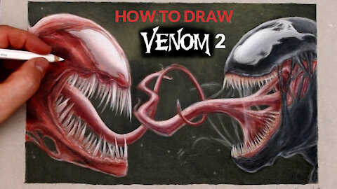 Venom: Let There Be Carnage. Venom 2. Easy poster drawing