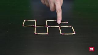 Bar Tricks : Move only 2 matches to create 4 squares