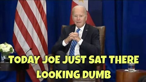 Joe Biden just SITS there SMIRKING and looking DUMB! (Hello McFly...anybody Home?)