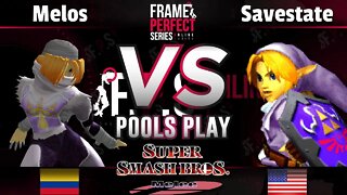 FPS2 Online Pools - M1 | Melos (Sheik) vs. RCS | Savestate (Link) - Smash Melee
