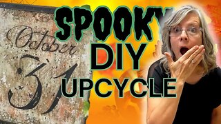 Affordable Halloween Sign DIY / Transform Scrap Wood into Spooky Decor / No Special Tools