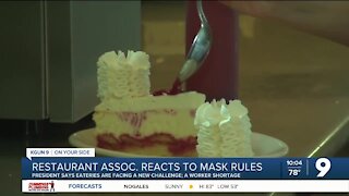 Arizona Restaurant Association reacts to updated mask guidance