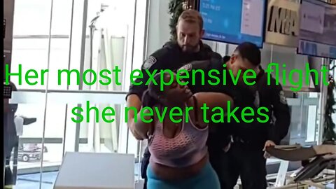 Black woman going crazy at Miami Airport