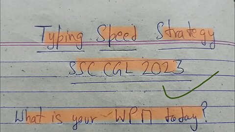 Typing Speed Test 🔥in SSC CGL 2023 Complete Strategy for 3 Months #ssc #typing #ssccgl2023