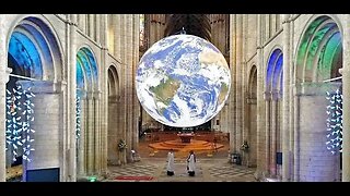 Our beautiful blue planet inside Ely Cathedral #Travel #England #Europe #JohnnyCash