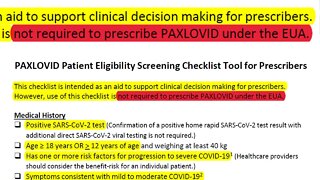 FDA Paxlavoid Patient Screening Checklist