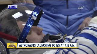 Three astronauts launching to Space Station Wednesday morning