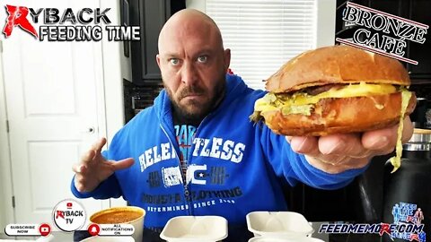 Ryback Feeding Time: Bronze Cafe Bacon Egg & Cheese Breakfast Sandwich Mukbang Review