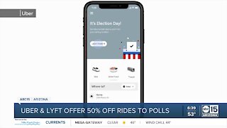 Rideshare companies offering discounted rides to the polls