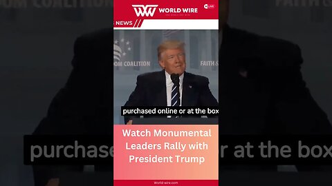 Watch Monumental Leaders Rally with President Trump-World-Wire #shorts