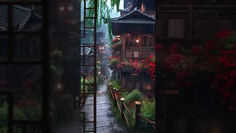 雨声睡眠 (Rain Sounds Sleep)：古城下雨声助眠，缓解压力，深度睡眠冥想疗愈失眠，享受深度睡眠催眠曲#BGM#shorts #shortsvideo #sleepmusic#rain