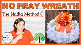 AMAZING NO FRAY DECO MESH FALL PUMPKIN WREATH | ZERO FRAYING DOLLAR TREE WREATH | The Nadia Method