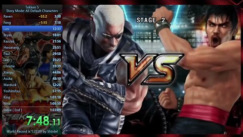 Tekken 5 : All default characters (Normal, 1 Round)