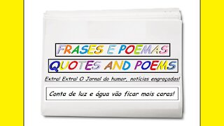 Notícias engraçadas: Conta de luz e água vão ficar mais caras! [Frases e Poemas]