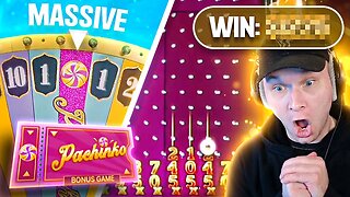 INSANE PACHINKO WIN ON MY FIRST CRAZY TIME SESSION EVER! *HUGE PROFIT*