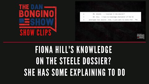 Fiona Hill's Knowledge On The Steele Dossier? She Has Some Explaining To Do - Dan Bongino Show Clips