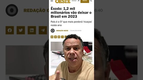 Êxodo: 1,2 mil milionários vão deixar o Brasil em 2023 #shorts