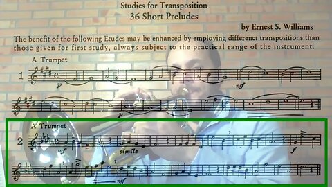 Método de Transposição de Ernerst S. Williams - 36 Pequenos Prelúdios - 02 (Trompete em lá)