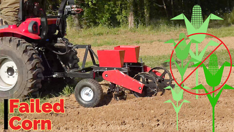 Failed Planting Corn! Two Row Tractor Planter by Field Tuff