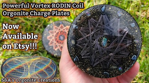 Copper & Orange Vortex RODIN Coil Charge Plate available in our Etsy shop- click the links below ⬇️