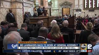 Paid sick leave, taxes among topics expected to be discussed at General Assembly