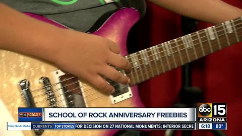 School of Rock anniversary freebies