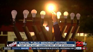 Menorah lighting