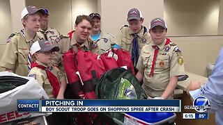Boy Scout troop that lost gear in crash gets a shopping spree, thanks to Denver7 viewers