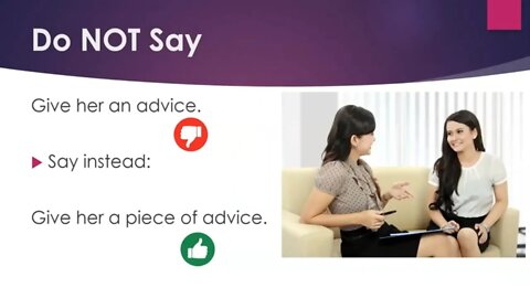 Say it Right in English: Advice
