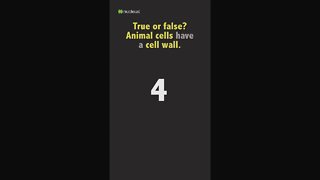 Biology Quiz: True or false?Animal cells have a cell wall.