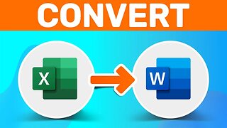 How To Convert Excel To Word