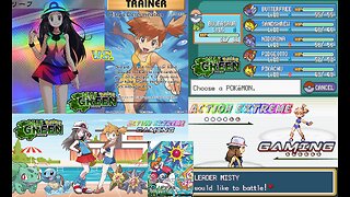 Action Extreme Gaming - Pokemon Gen 1: Leafgreen (Game Boy Advance) Leaf VS Misty Gym Battle