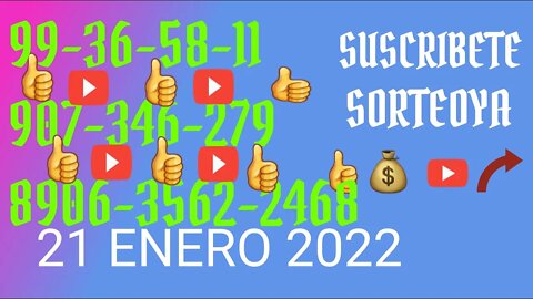 SORTEOYA NUMERO PROBABLE 21 ENERO 2022