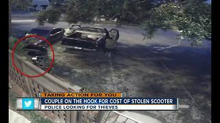 Couple on vacation have to pay for stolen rental scooter