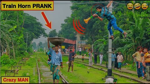 Update viral train horn prank | best of tran horn prank