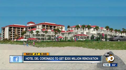 Hotel del Coronado to get renovation